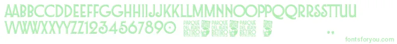 Parque del Buen Retiro Font – Green Fonts on White Background