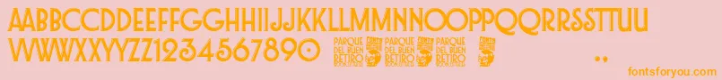 Parque del Buen Retiro Font – Orange Fonts on Pink Background