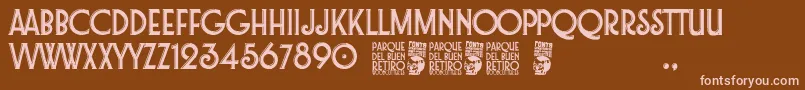 Parque del Buen Retiro Font – Pink Fonts on Brown Background