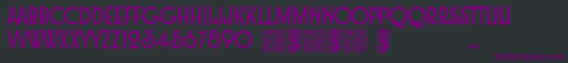 Parque del Buen Retiro Font – Purple Fonts on Black Background