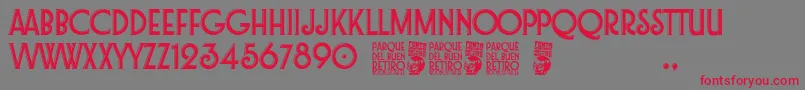 Parque del Buen Retiro Font – Red Fonts on Gray Background