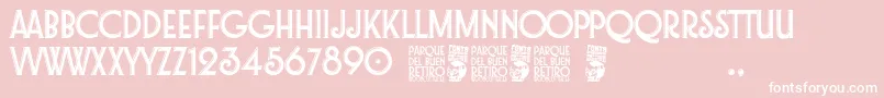 Parque del Buen Retiro Font – White Fonts on Pink Background