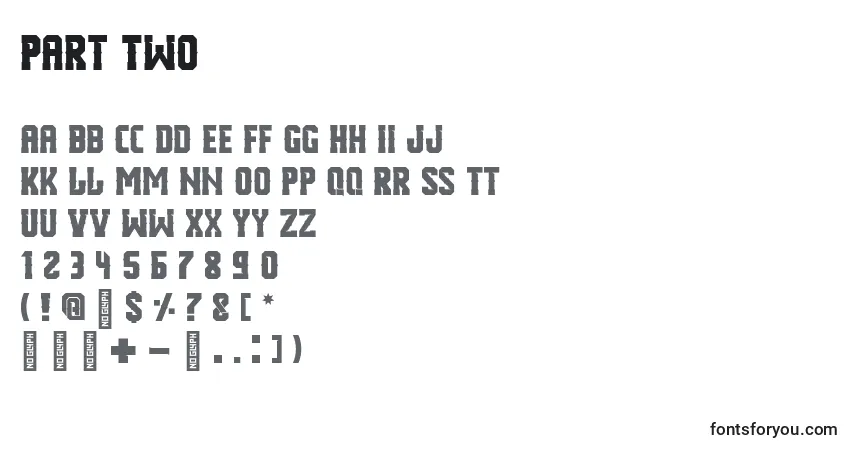 Шрифт Part Two – алфавит, цифры, специальные символы