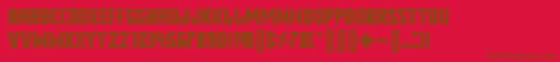 Fonte Part Two – fontes marrons em um fundo vermelho