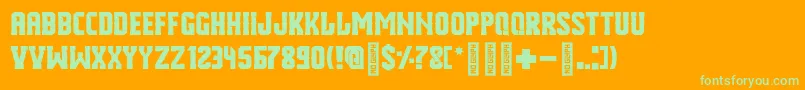 Part Two Font – Green Fonts on Orange Background