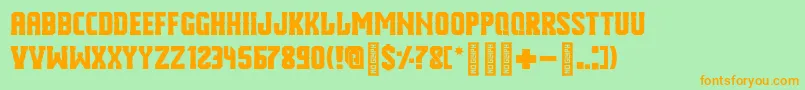 Part Two Font – Orange Fonts on Green Background