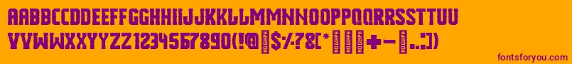 Part Two Font – Purple Fonts on Orange Background