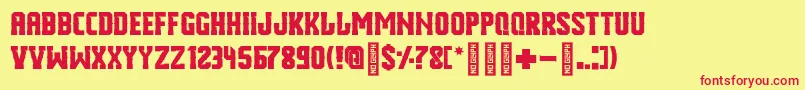 Part Two Font – Red Fonts on Yellow Background