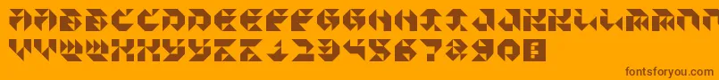 Particulator III Font – Brown Fonts on Orange Background