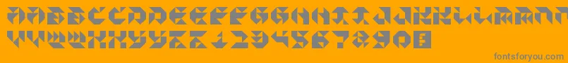 Particulator III Font – Gray Fonts on Orange Background