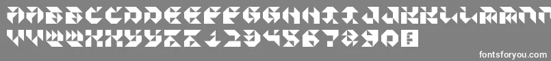 フォントParticulator III – 灰色の背景に白い文字