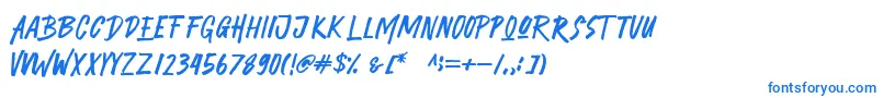 Partner in Crime Font – Blue Fonts on White Background