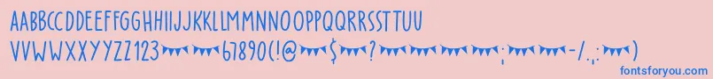 Party Pocket DEMO Font – Blue Fonts on Pink Background