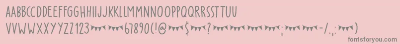 Party Pocket DEMO Font – Gray Fonts on Pink Background