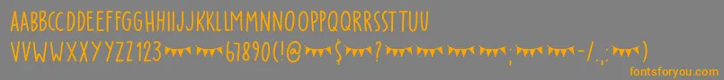 Party Pocket DEMO Font – Orange Fonts on Gray Background