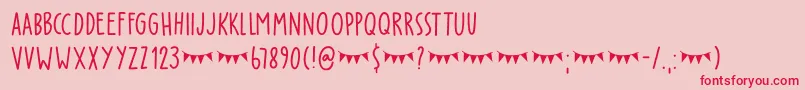 Party Pocket DEMO Font – Red Fonts on Pink Background