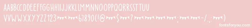 Party Pocket DEMO Font – White Fonts on Pink Background