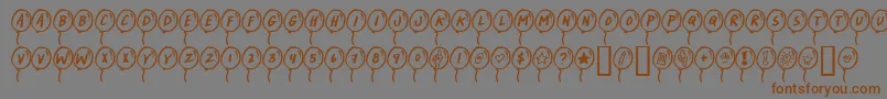 fuente PARTYBALLOONS – Fuentes Marrones Sobre Fondo Gris