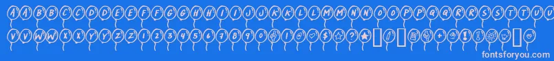 Fonte PARTYBALLOONS – fontes rosa em um fundo azul