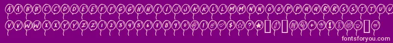 PARTYBALLOONS Font – Pink Fonts on Purple Background