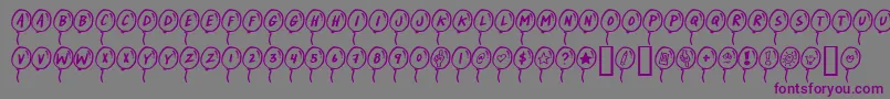 PARTYBALLOONS Font – Purple Fonts on Gray Background