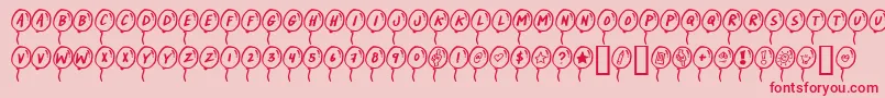 PARTYBALLOONS Font – Red Fonts on Pink Background