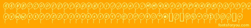 PARTYBALLOONS Font – Yellow Fonts on Orange Background