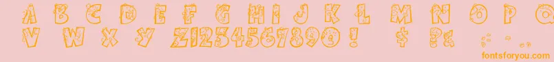 PartybyTom Font – Orange Fonts on Pink Background