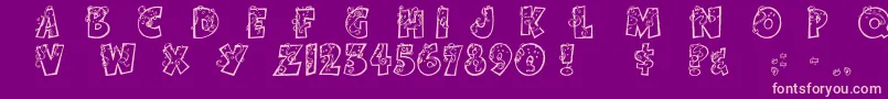 PartybyTom Font – Pink Fonts on Purple Background