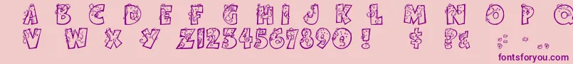 PartybyTom Font – Purple Fonts on Pink Background