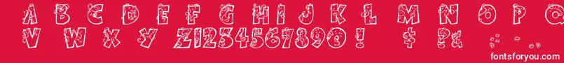 PartybyTom Font – White Fonts on Red Background