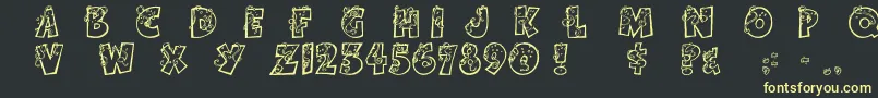 PartybyTom Font – Yellow Fonts on Black Background