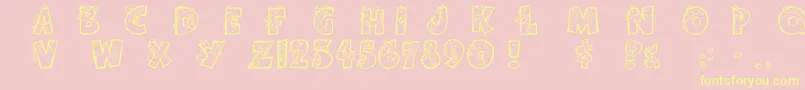 PartybyTom Font – Yellow Fonts on Pink Background