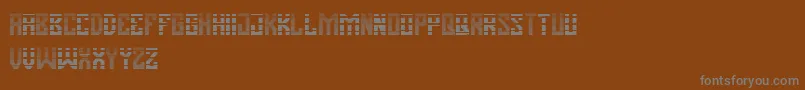 フォントPasatona Layer – 茶色の背景に灰色の文字