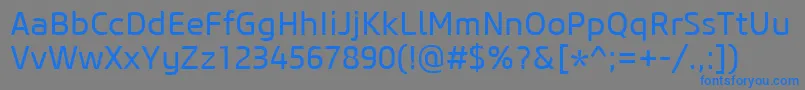 CoreSansM45Regular Font – Blue Fonts on Gray Background