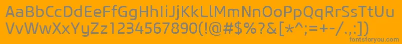 CoreSansM45Regular Font – Gray Fonts on Orange Background