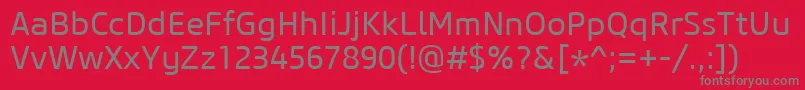 CoreSansM45Regular Font – Gray Fonts on Red Background