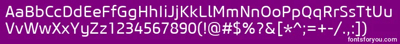 CoreSansM45Regular Font – White Fonts on Purple Background