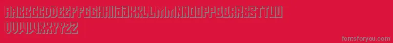 Pasatona Shadow Font – Gray Fonts on Red Background