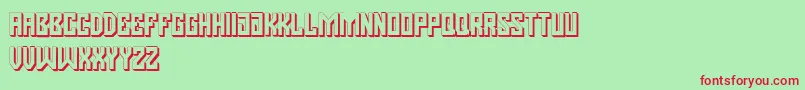 Pasatona Shadow Font – Red Fonts on Green Background