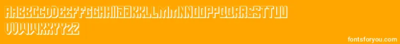 Pasatona Shadow Font – White Fonts on Orange Background