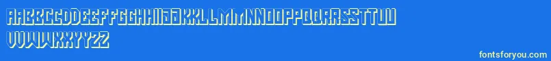 Pasatona Shadow Font – Yellow Fonts on Blue Background