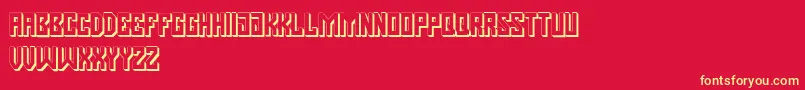 Pasatona Shadow Font – Yellow Fonts on Red Background