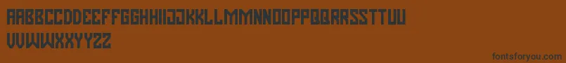 Czcionka Pasatona – czarne czcionki na brązowym tle