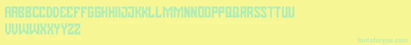 Czcionka Pasatona – zielone czcionki na żółtym tle