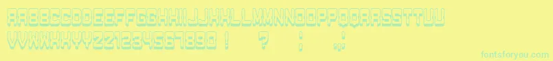 Passage-Schriftart – Grüne Schriften auf gelbem Hintergrund