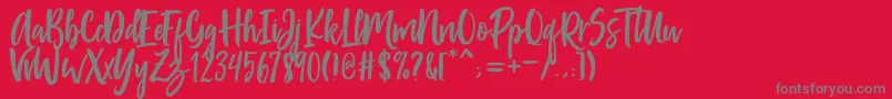Passengers Script Font – Gray Fonts on Red Background