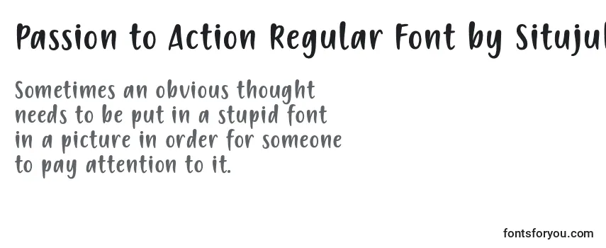 Passion to Action Regular Font by Situjuh 7NTypes-fontti