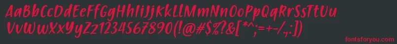 fuente Passion to Action Slant Font by Situjuh 7NTypes – Fuentes Rojas Sobre Fondo Negro