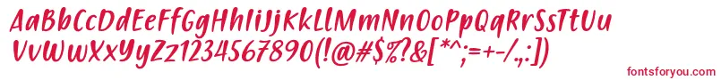 Czcionka Passion to Action Slant Font by Situjuh 7NTypes – czerwone czcionki na białym tle